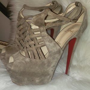 Christian Louboutin Suede Strappy Platform size 42